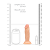 Realrock By Shots RealRock Intimate Model 15 cm - Anatomical Rubber Form with Suction Base, rusvai gelsvas