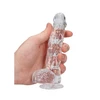 Realrock By Shots REALROCK Crystal Clear 17cm Anatomical Model with Suction Base
