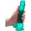 Realrock By Shots Realrock Dildo long veny su stiprus siurbtukas varpos 21cm