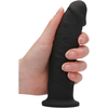 Realrock By Shots REALROCK Ultra Silicone Model 15 cm Thermo Reactive, Suction Cup, Juodas