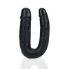 Realrock By Shots U Shaped Double Dildo 12,7 cm - Juodas