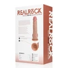 Realrock By Shots Vibrating Regular Straight Cock with Balls - 23 cm - Tan