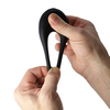 Rocks-Off Spire Vibrating Liquid Silicone Ring Juodas USB Rechargeable