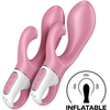 Satisfyer Air Pump Bunny 2 bunny vibratorius Rožinis