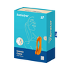 Satisfyer Candy Cane Mini Vibrator Juodas-Oranžinis - Compact Finger Model