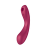Satisfyer Curvy Trinity 1 klitorio stimuliatorius su raudona vibracija
