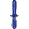 Satisfyer Double Crystal dildo szklane Light Mėlyna