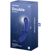 Satisfyer Double Crystal dildo szklane Light Mėlyna