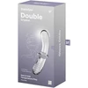 Satisfyer Double Crystal stiklo dildo Skaidrus