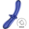 Satisfyer Double Crystal dildo szklane Light Mėlyna