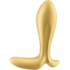 Satisfyer App valdomas vibruojantis auksinis analinis kištukas
