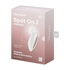 Satisfyer Spot On 2 Lay-On Vibrator Baltas, 12 Modes, Soft Silicone