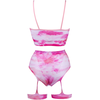 Shots Leg Avenue Tie-Dye Bra &amp; High Waist Set with Garters + Eye Bling, One Size