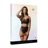 Shots 2-Piece Bra Set with Garters - One Size - Juodas