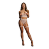 Shots Obsessive 2-Piece Bra Set with Garters Rožinė One Size S-XL