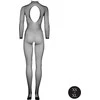 Shots Fishnet Bodystocking Open Back Turtleneck Juodas One Size