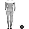 Shots OSX Bodystocking Off-Shoulder Fishnet Longsleeve Juodas Plus Size