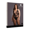Shots OSX Bodystocking XL-4XL Juodas - Elegant Mesh with Decorative Lines