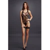 Shots Leg Avenue Rhinestone Halter Teddy with Opaque Garters One Size Juodas