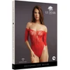 Shots Crotchless Rhinestone Lace Teddy One Size - Elegant Intimate Bodysuit