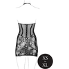 Shots Dress OS Juodas - Halterneck Lace &amp; Fishnet Detail, Corset Style