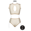 Shots Duo Net Keyhole Crop Top &amp; High-Waist Set Juodas One Size
