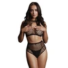 Shots Duo Net Juodas Keyhole Bra &amp; High-Waist Set One Size S-L