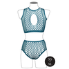 Shots Duo Net Crop Top &amp; High-Waisted Set Juodas One Size S-L