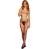 Shots Faye Lace Thong One Size - Adjustable Gold Accents by BeWicked