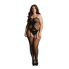 Shots Leg Avenue Plus Size Bodystocking Fence Net Pattern XXL-5XL
