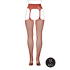 Shots OUCH! Fishnet &amp; Lace Garterbelt Stockings Queen Size XL-4XL Juodas