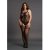 Shots Passion Plus Size Bodystocking Fishnet &amp; Lace Pattern XXL-5XL Juodas