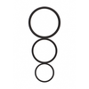Shots Screaming O Flat Ring Set - Anatomical Silicone Support, 3 Sizes