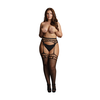 Shots Cottelli Plus Size Fishnet Garterbelt Stockings Open Waist 2XL-5XL