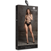 Shots Helike XLV Two-Piece Open Cups Set - Crop Top &amp; Panties, One Size S-XL