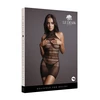 Shots High Lace Neck Net Mini Dress S-L Juodas Elegant Design