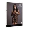Shots High Neck Lace Mini Dress Juodas One Size S-XL Stretch Fit