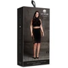 Shots Kala XXXVII Plus Size Two-Piece Set - Turtleneck Crop Top &amp; Skirt, Juodas