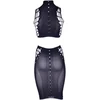Shots Kala XXXVII Two-Piece Set Turtleneck Crop Top &amp; Skirt Juodas One Size