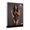 Shots Velvet Touch Lace &amp; Fishnet Bodystocking S-XL Juodas