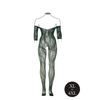Shots Obsessive Bodystocking F217 Plus Size Lace Pattern, Long Sleeves, Juodas