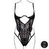Shots Lace Underwired Open Cup Bodysuit su reguliuojamais slankikliais - vienas dydis - Juodas