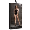 Shots Leda XIII Bodysuit with Crossed Neckline &amp; Off-Shoulder Straps One Size