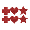 Shots Nipple Cover Set - Cross Star Heart - Raudona