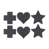 Shots Nipple Cover Set - Cross Star Heart - Juodas