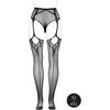 Shots OSX Juodas Bodystocking with Integrated Panty and Lace Details XL-4XL