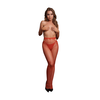 Shots Leg Avenue Shimmering Cut-Out Tights Raudona/Gold Glitter One Size
