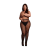 Shots Leg Avenue Shimmering Cut-Out Tights Plus Size Juodas/Gold Glitter XL-4XL
