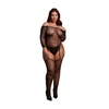 Shots Leg Avenue Plus Size Bodystocking Juodas/Gold Glitter Off-Shoulder XL-4XL