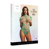 Shots Leg Avenue Short Sleeve Tie-Dye Fishnet Bodysuit &amp; Face Jewel Set, Multicolor